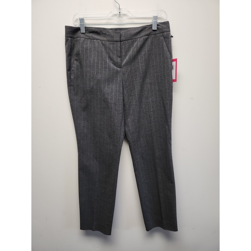 NWT Vince Camuto Heather Gray Pinstripe Dress Ankle Pants Size 4 MSRP $99